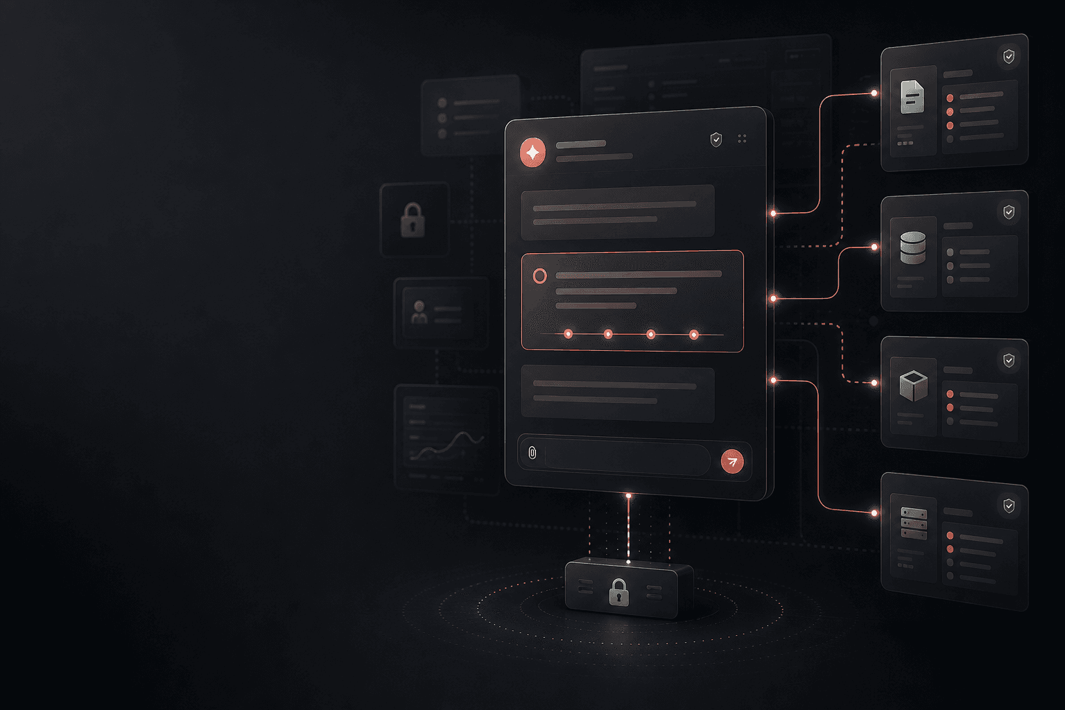 Grounded generative AI assistant connected to approved business knowledge sources